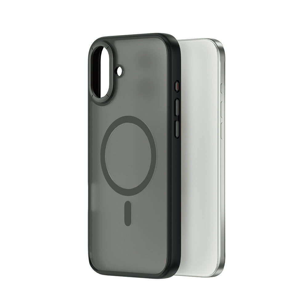 Apple iPhone 16 Plus Kılıf Wiwu FGG-012 ArmorPro Serisi M-safe Şarj Özellikli Parmak İzi Bırakmayan Kılıf Siyah
