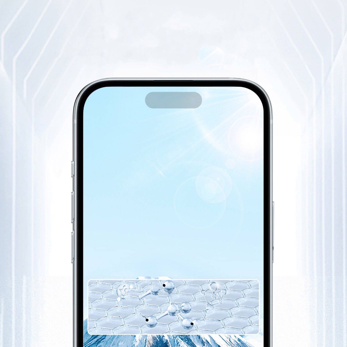 Apple iPhone 16 Plus Wiwu GT-010 Anti-Reflective Polimer Oleofobik Kaplama Ultra İnce Temperli Cam Ekran Koruyucu Siyah