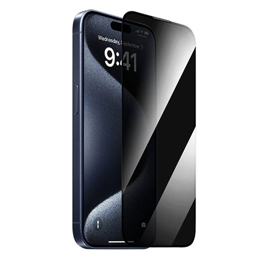 Apple iPhone 16 Plus Wiwu GT-011 Polimer Oleofobik Kaplama Temperli Privacy Cam Ekran Koruyucu Siyah