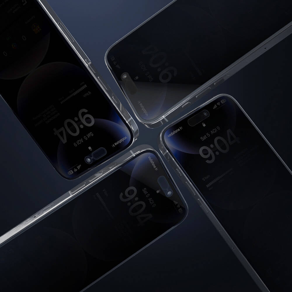 Apple iPhone 16 Plus Wiwu GT-015 Çok Katmanlı Temperli iPrivacy Cam Ekran Koruyucu 10'lu Paket Siyah