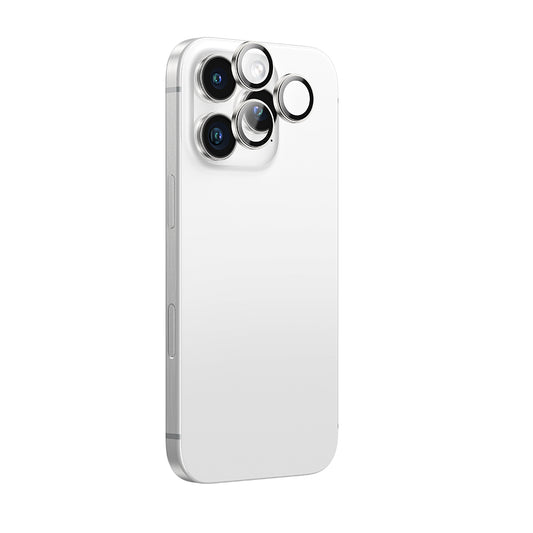 Apple iPhone 16 Pro Amazingthing Anti Reflective Kamera Lens Koruyucu + Kolay Uygulama Aparatlı Gümüş
