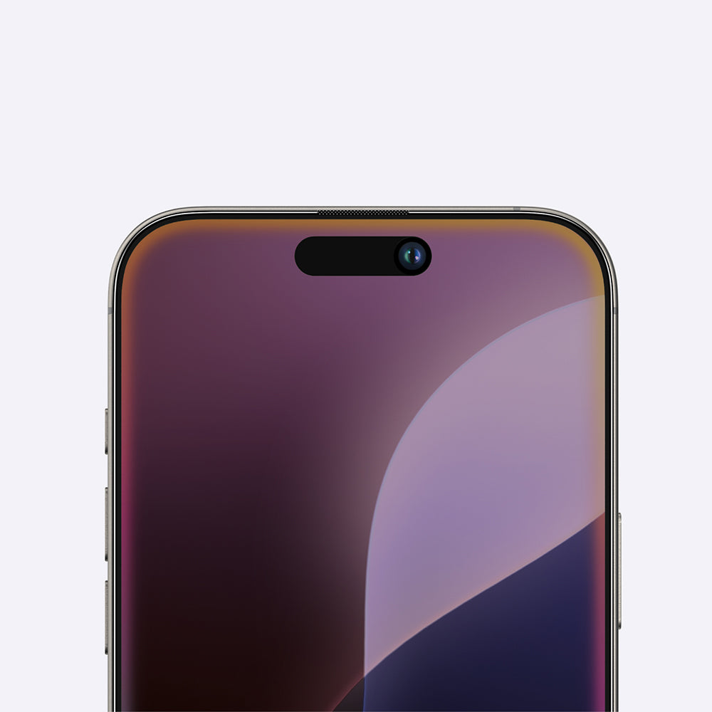 Apple iPhone 16 Pro Amazingthing Titan Privacy Parmak İzi Bırakmayan Temperli Cam Ekran Koruyucu Siyah