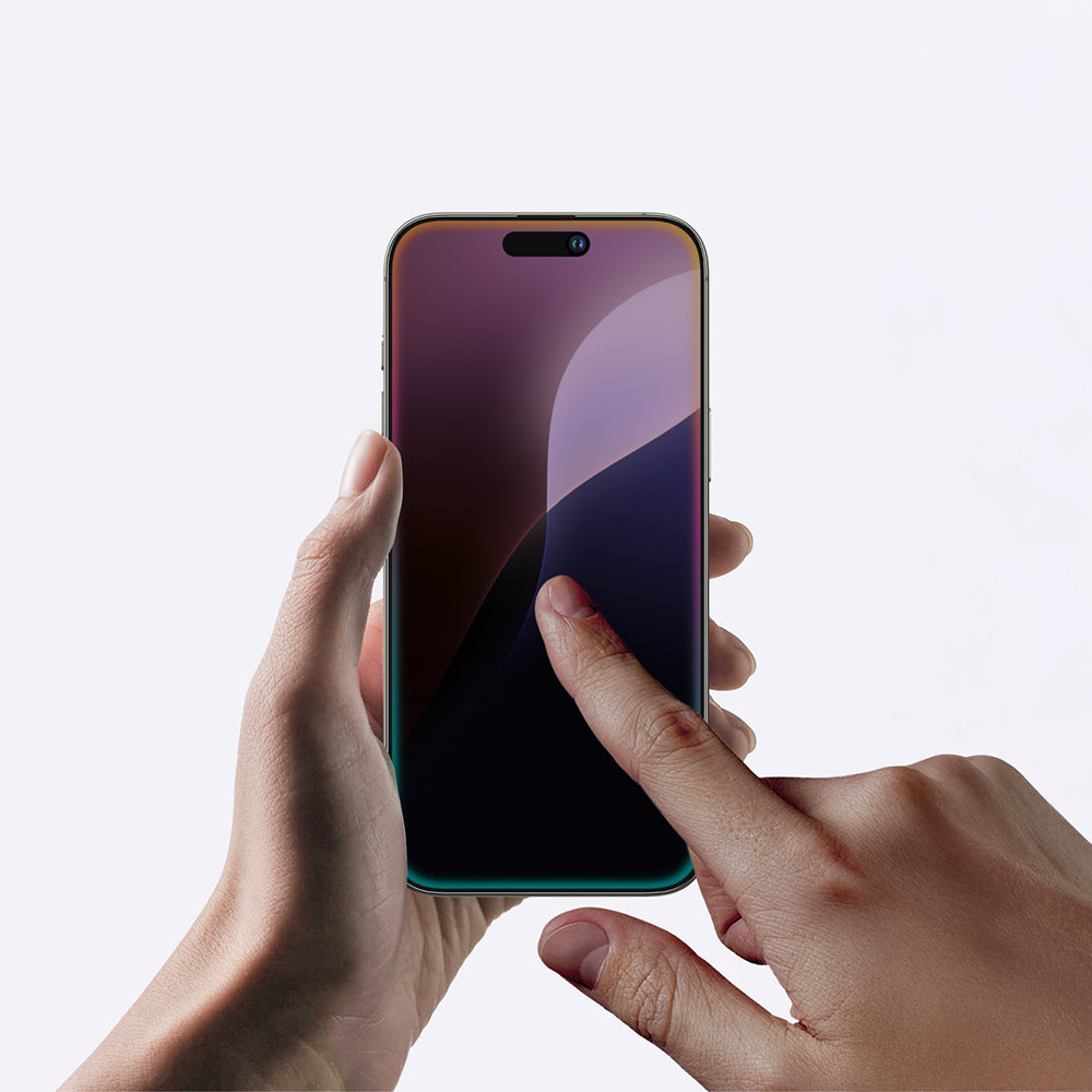Apple iPhone 16 Pro Amazingthing Titan Privacy Parmak İzi Bırakmayan Temperli Cam Ekran Koruyucu Siyah
