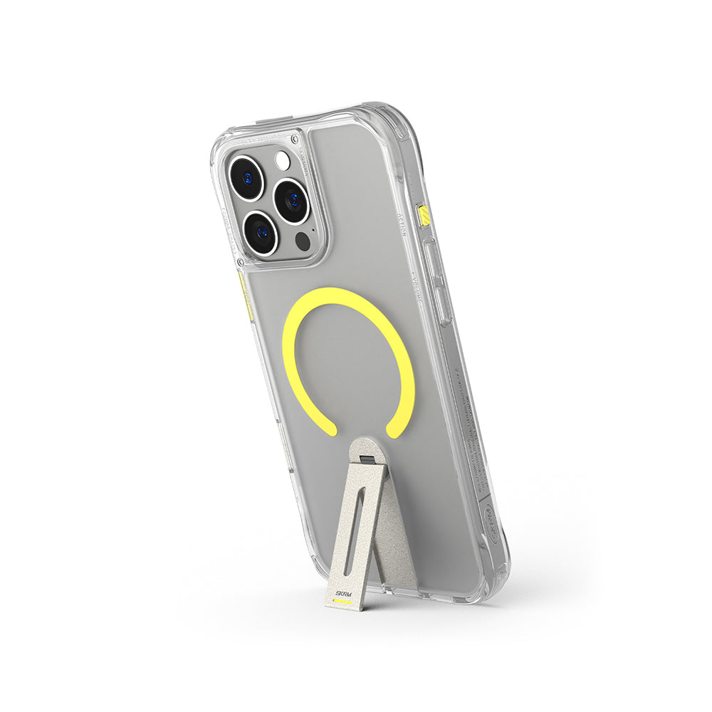 Apple iPhone 16 Pro Kılıf M-safe Şarj Özellikli 360 Derece Dönebilen Standlı Skinarma Helix Kapak Siyah