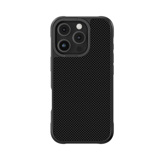 Apple iPhone 16 Pro Kılıf M-safe Şarj Özellikli 600D Aramid Fiber Amazingthing Titan Max Serisi Kapak Siyah