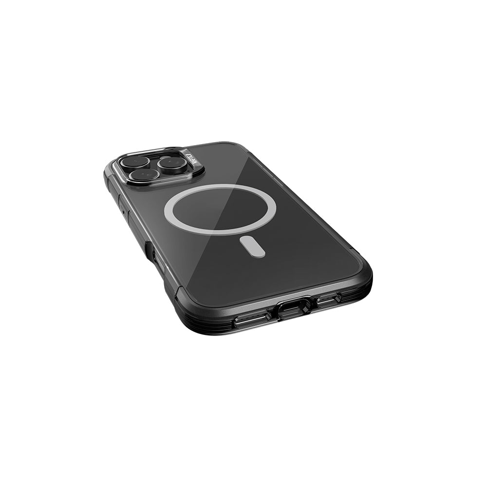 Apple iPhone 16 Pro Kılıf M-safe Şarj Özellikli Raptic Air Serisi Airbag Tasarımlı Metal Köşelikli Şeffaf Kapak Gümüş