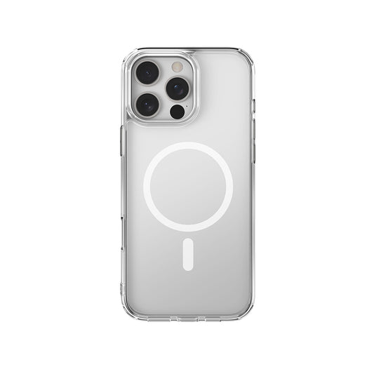 Apple iPhone 16 Pro Kılıf M-safe Şarj Özellikli Raptic Crystal M-safe Serisi Şeffaf Kapak Şeffaf