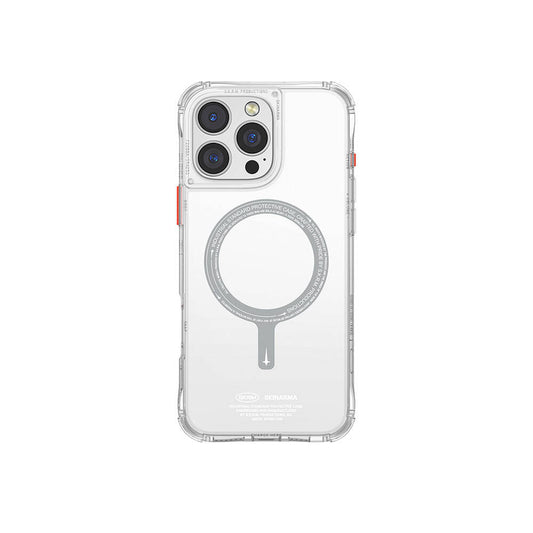 Apple iPhone 16 Pro Kılıf M-safe Şarj Özellikli Şeffaf Airbag Tasarımlı Skinarma Saido Kapak Şeffaf
