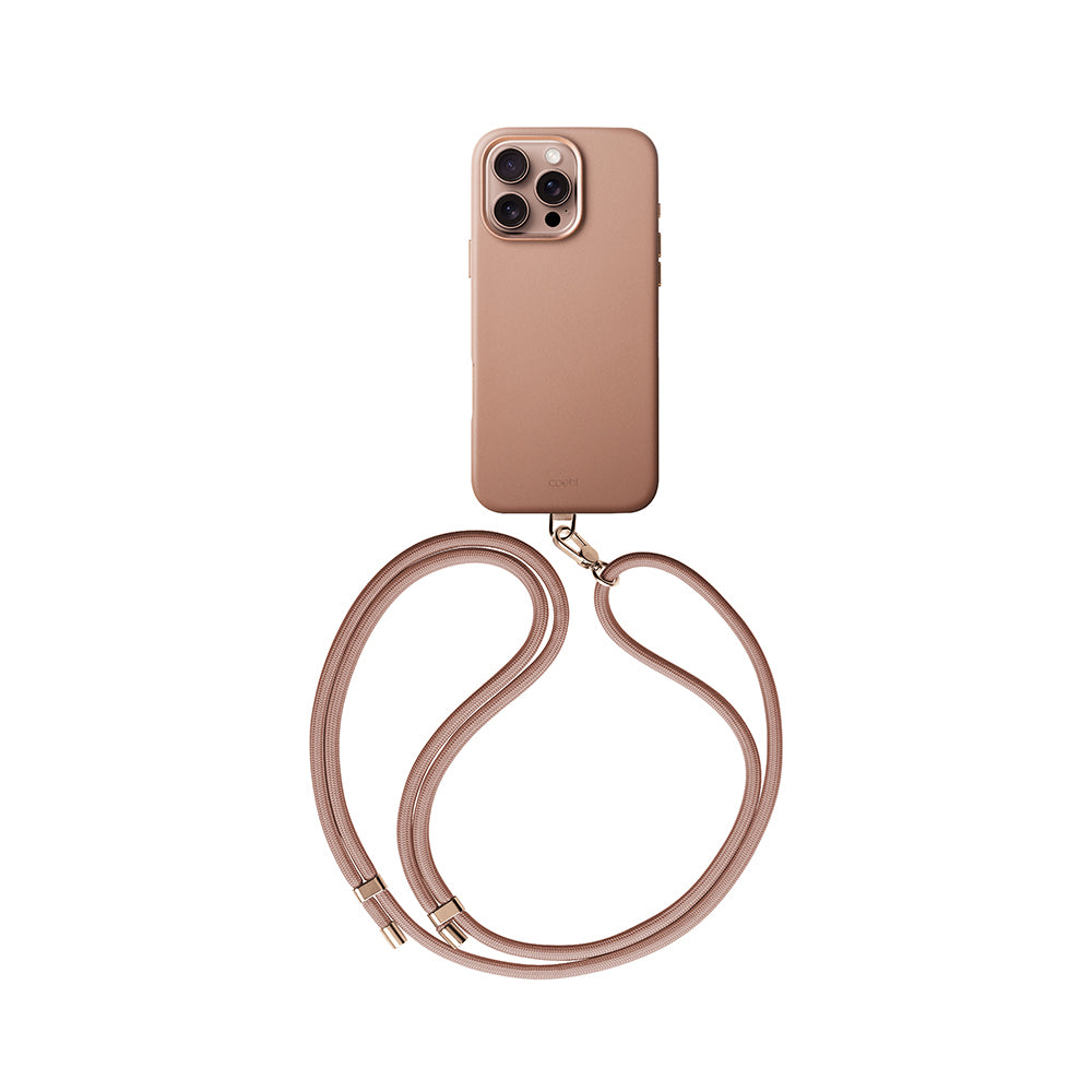 Apple iPhone 16 Pro Kılıf M-safe Şarj Özellikli Soft Arka Yüzey Askı İpli Coehl Muse Kapak