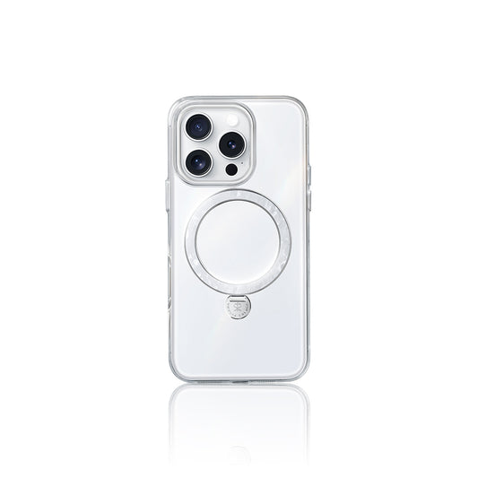Apple iPhone 16 Pro Kılıf M-safe Şarj Özellikli Standlı Pynana Dancing Streamer Serisi Kapak Mor