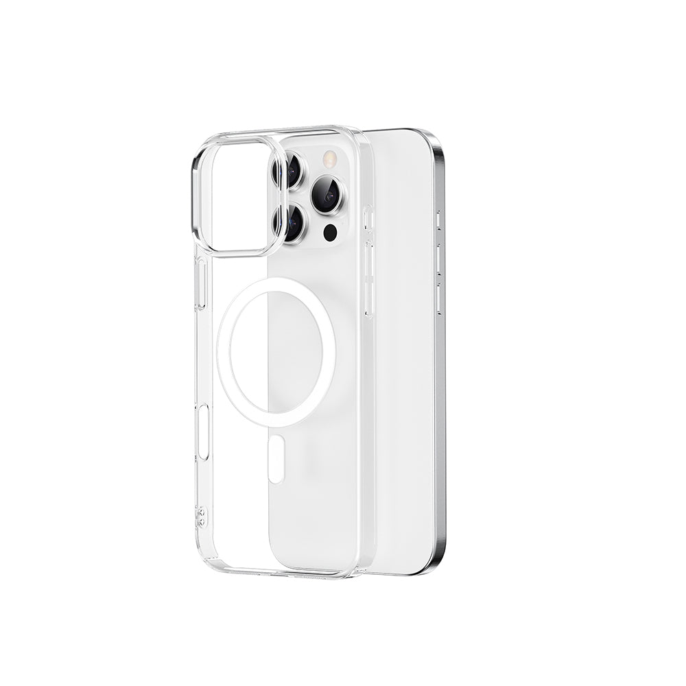 Apple iPhone 16 Pro Kılıf M-safe Şarj Özellikli Wiwu YXK-207 Invisible Pro Sert PC Kapak Şeffaf