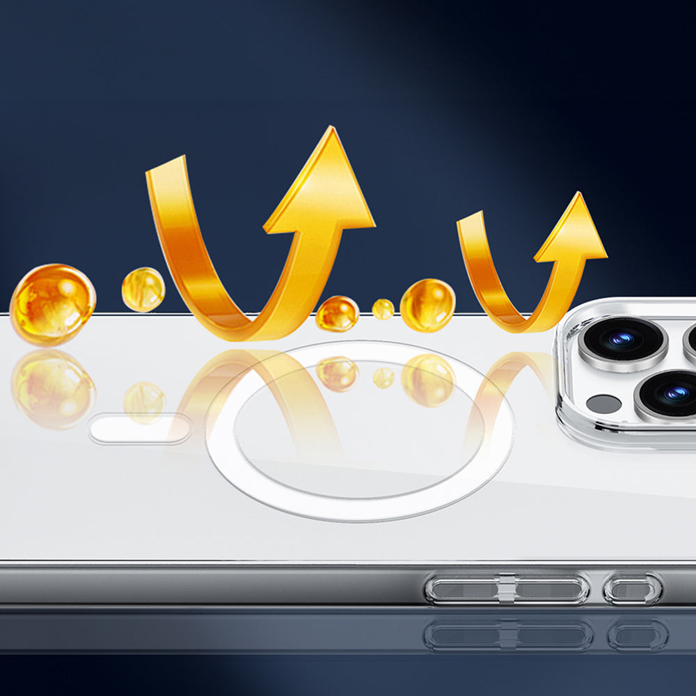 Apple iPhone 16 Pro Kılıf M-safe Şarj Özellikli Wiwu YXK-207 Invisible Pro Sert PC Kapak Şeffaf