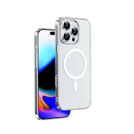 Apple iPhone 16 Pro Kılıf M-safe Şarj Özellikli Wiwu YXK-207 Invisible Pro Sert PC Kapak Şeffaf