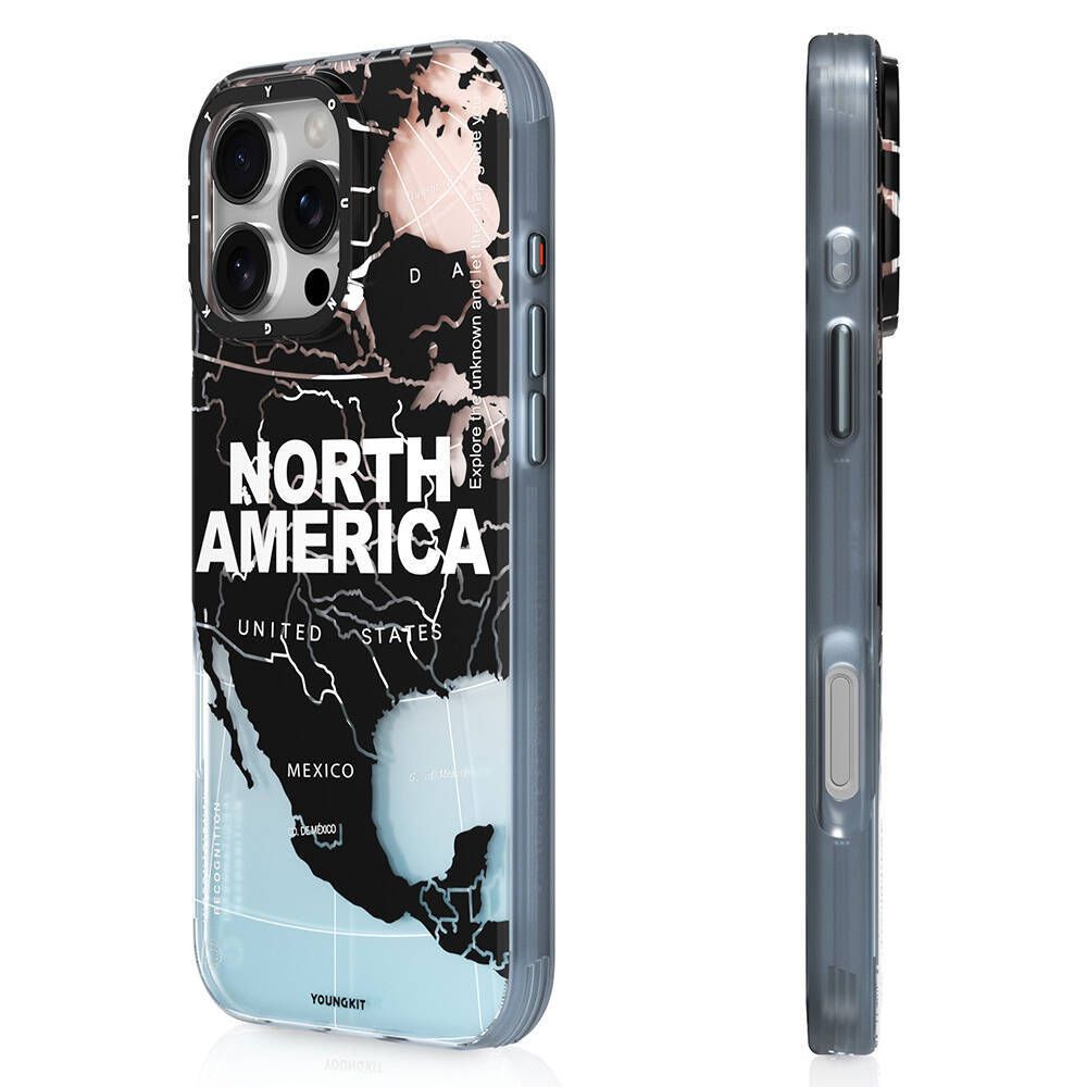 Apple iPhone 16 Pro Kılıf M-safe Şarj Özellikli Youngkit Universal Serisi Kapak Siyah-Beyaz