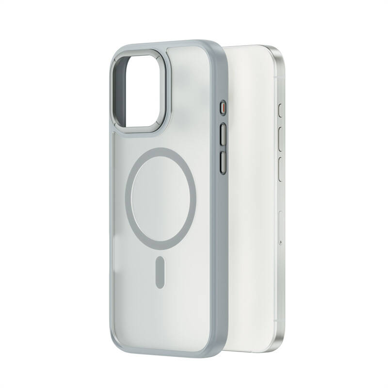 Apple iPhone 16 Pro Kılıf Wiwu FGG-012 ArmorPro Serisi M-safe Şarj Özellikli Parmak İzi Bırakmayan Kılıf Siyah