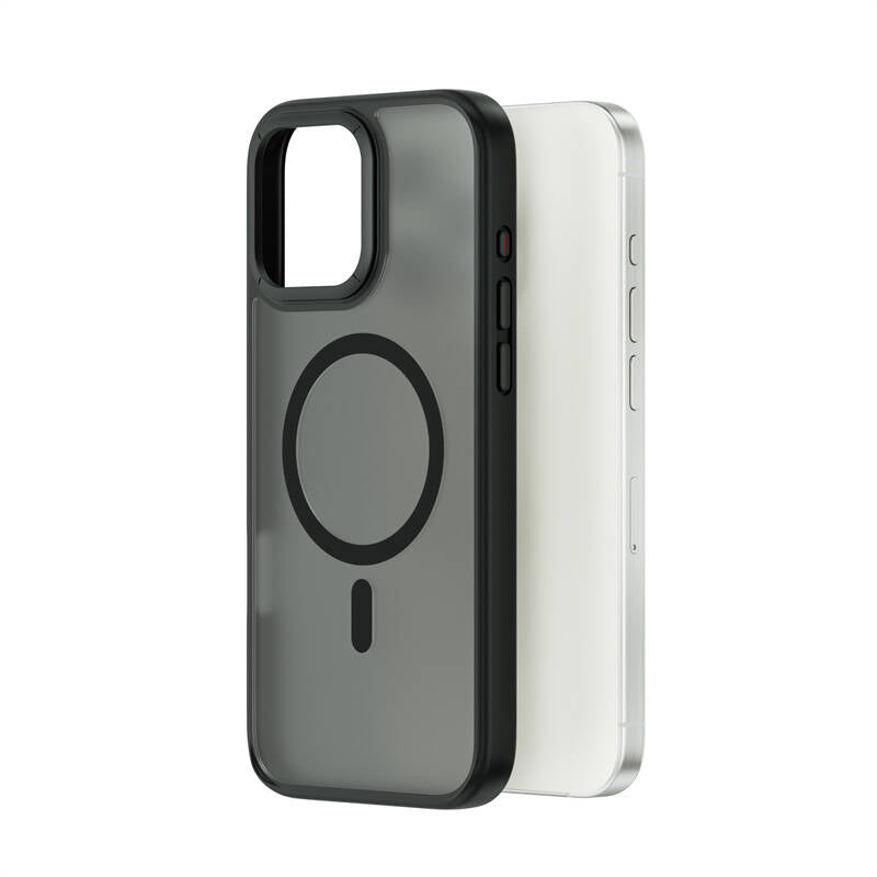 Apple iPhone 16 Pro Kılıf Wiwu FGG-012 ArmorPro Serisi M-safe Şarj Özellikli Parmak İzi Bırakmayan Kılıf Siyah