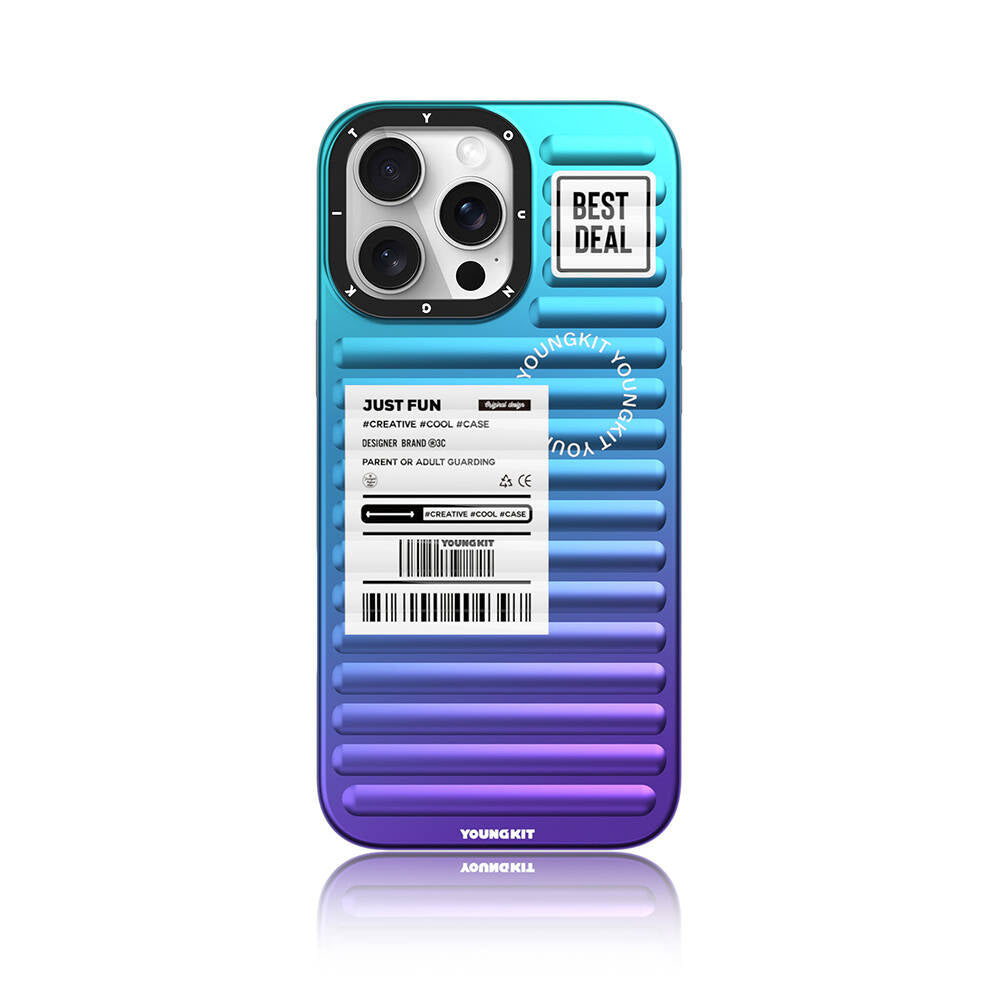 Apple iPhone 16 Pro Kılıf YoungKit The Secret Color Serisi Kapak Mavi