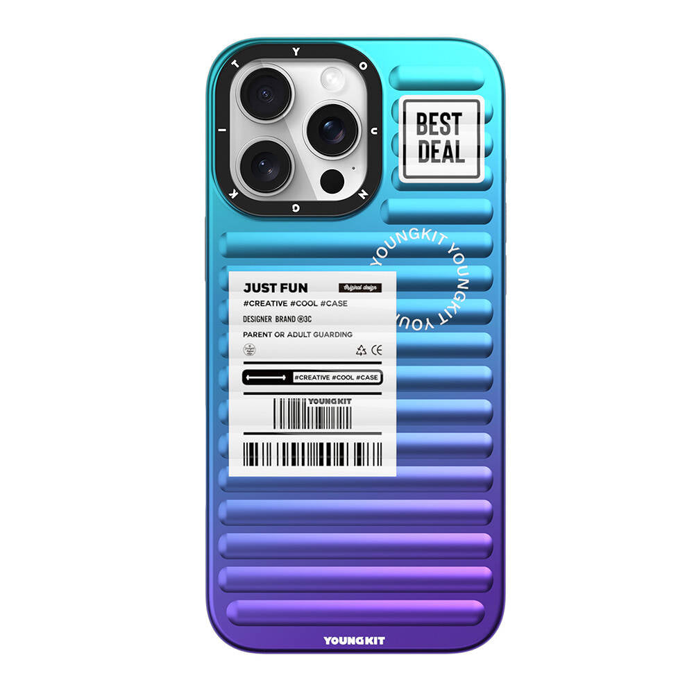 Apple iPhone 16 Pro Kılıf YoungKit The Secret Color Serisi Kapak Mavi