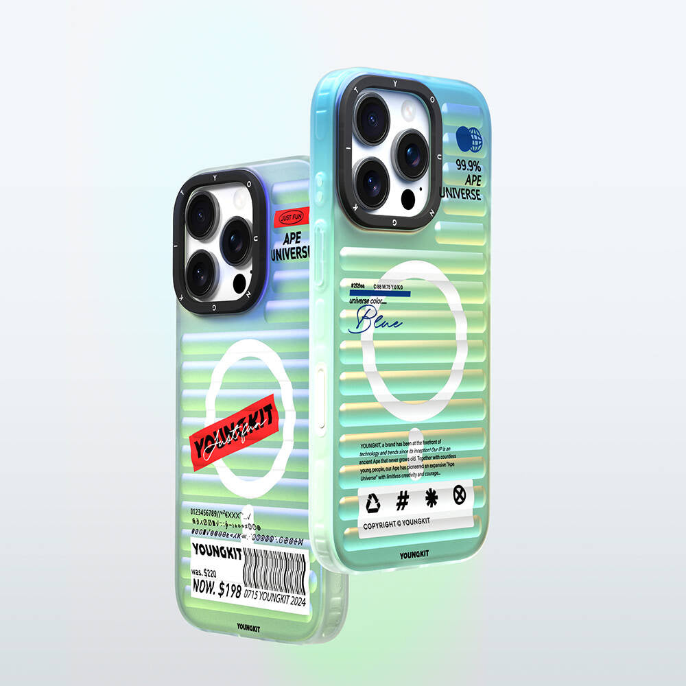 Apple iPhone 16 Pro M-safe Şarj Özellikli Youngkit Chameleon Serisi Kapak Mavi