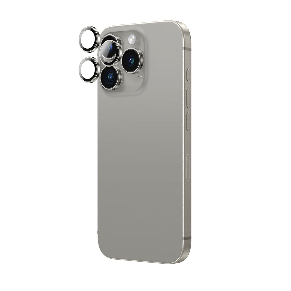 Apple iPhone 16 Pro Max Amazingthing Anti Reflective Kamera Lens Koruyucu + Kolay Uygulama Aparatlı Siyah