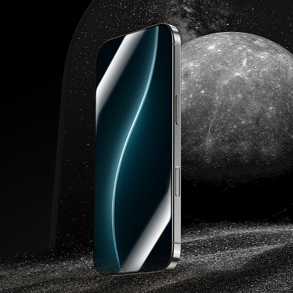 Apple iPhone 16 Pro Max Benks Glass Warrior HD 0.3mm Ultra İnce 0.9mm Kenarları Güçlendirilmiş Cam Ekran Koruyucu + Kolay Uygulama Aparatlı