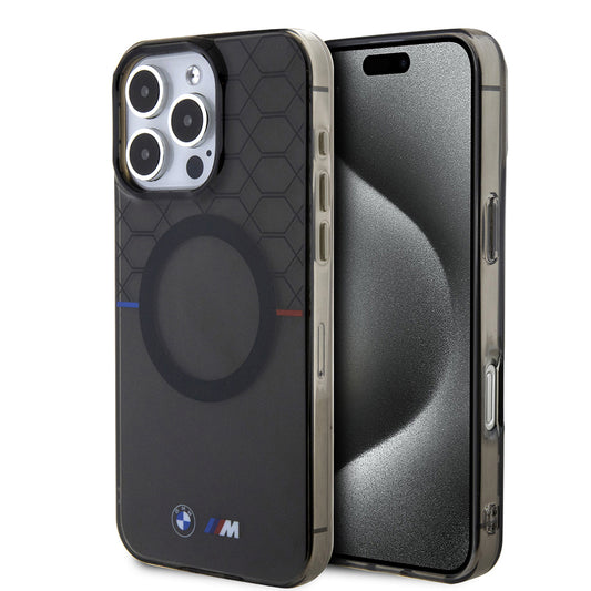 Apple iPhone 16 Pro Max Kılıf BMW Magsafe Şarj Özellikli Transparan M Dizayn Orjinal Lisanslı Kapak