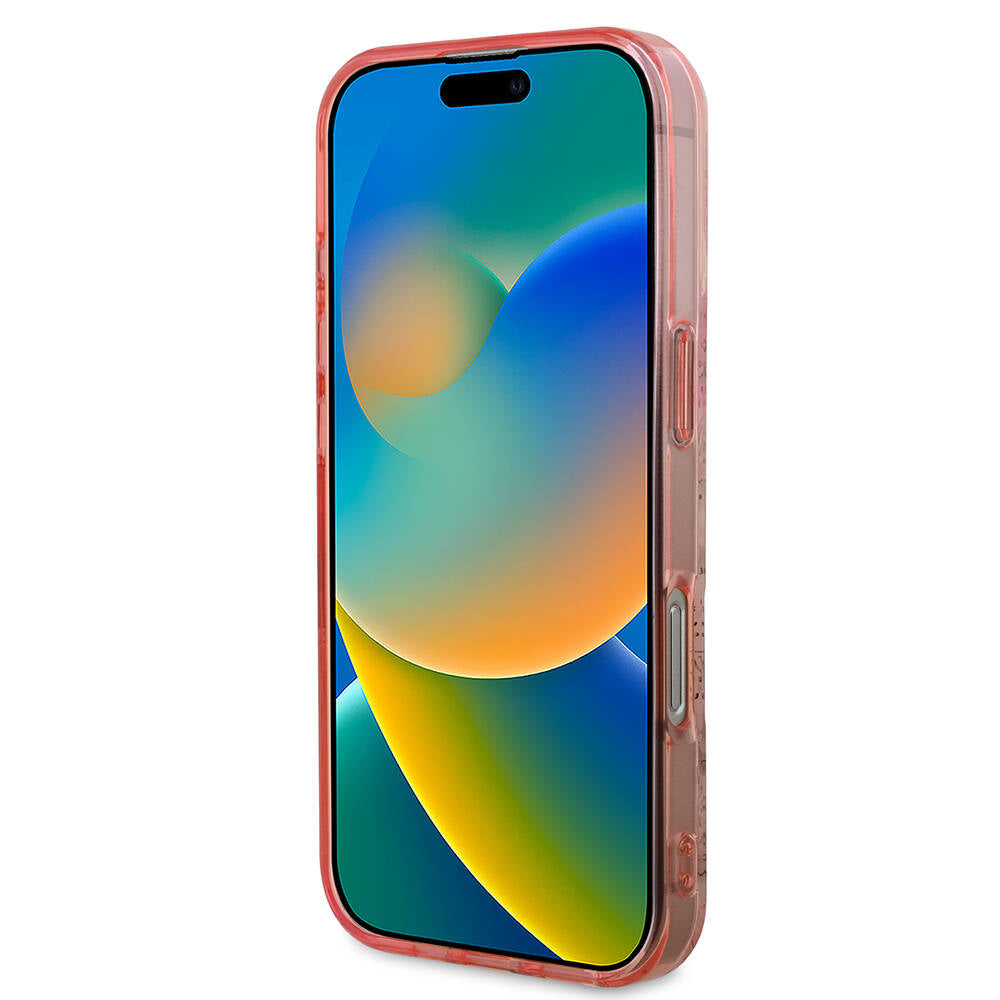 Apple iPhone 16 Pro Max Kılıf Guess Orjinal Lisanslı M-safe Şarj Özellikli Flower Tonal Circle Kapak Mor