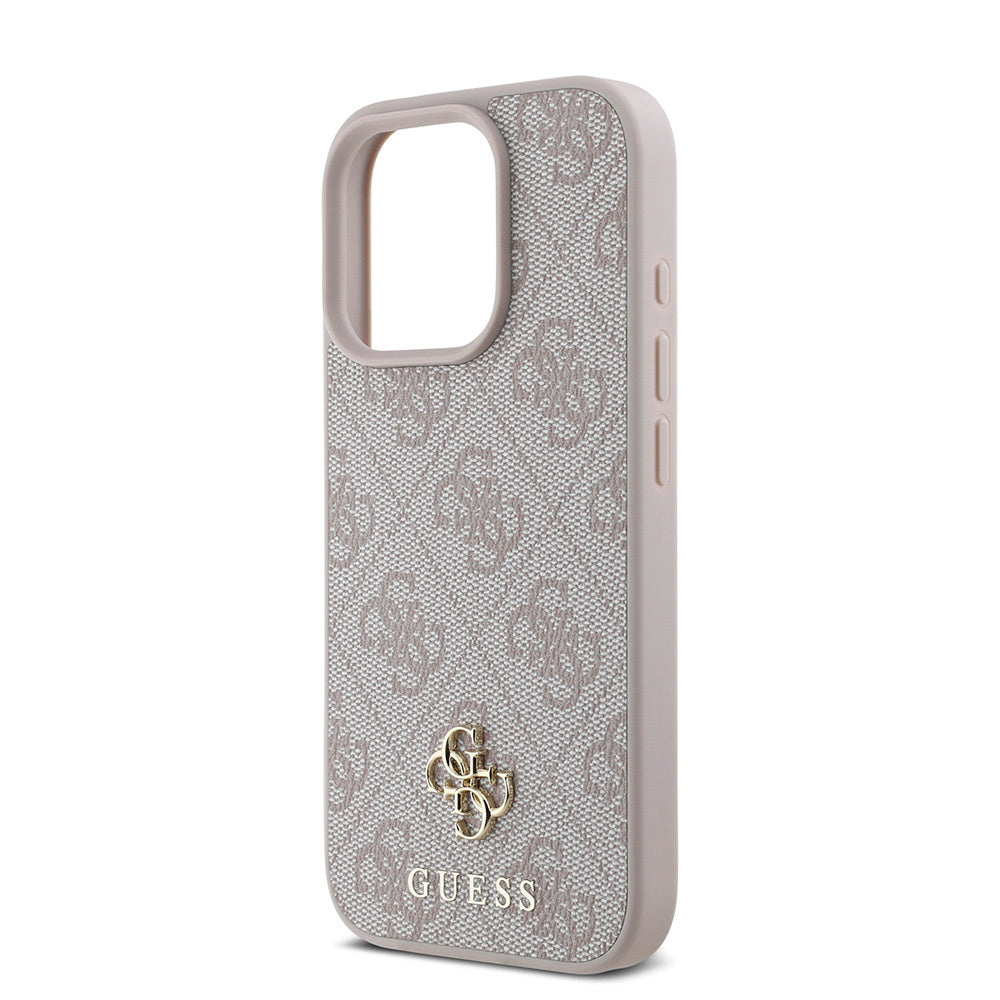 Apple iPhone 16 Pro Max Kılıf Guess Orjinal Lisanslı M-safe Şarj Özellikli Small 4G Classic Kapak Kahverengi