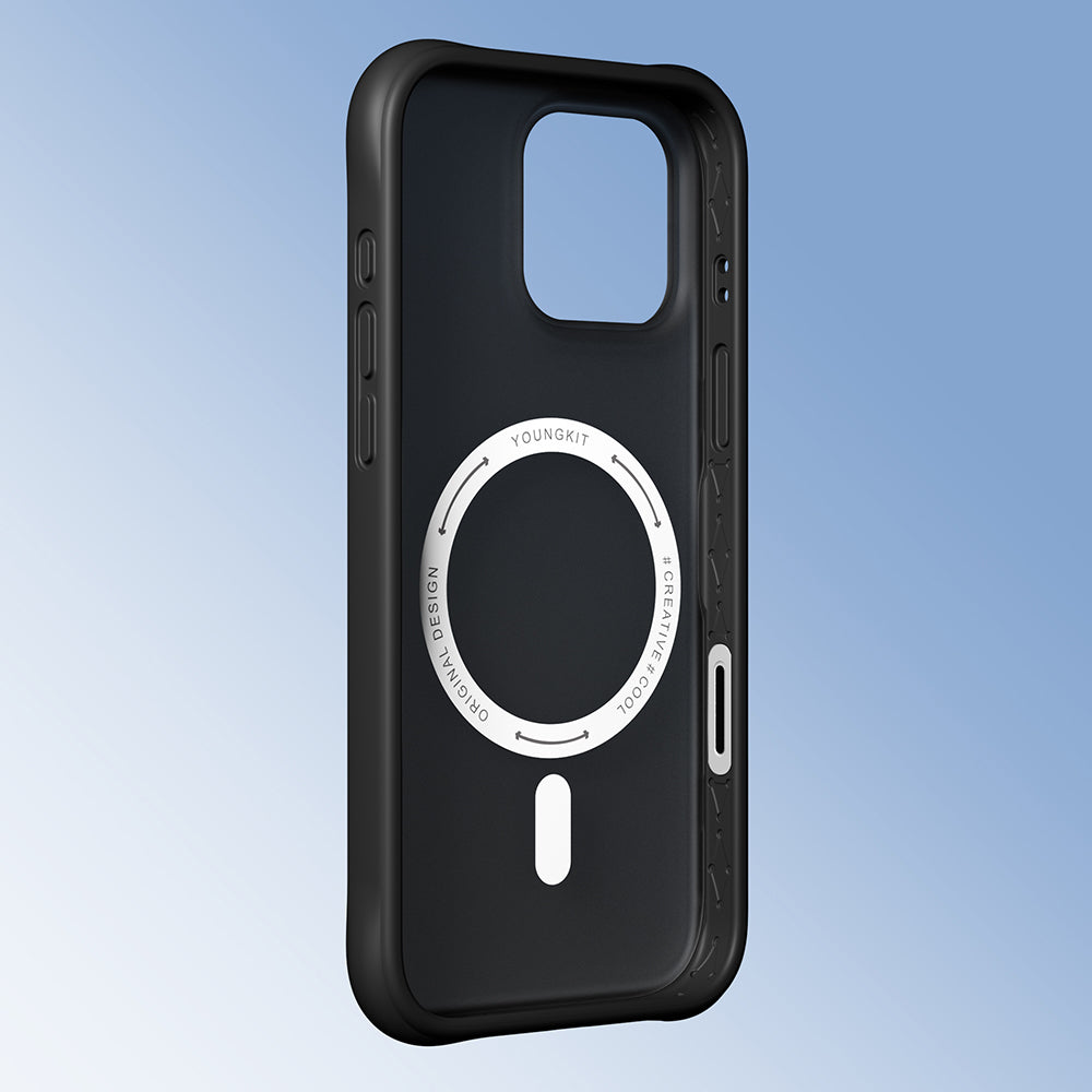 Apple iPhone 16 Pro Max Kılıf M-safe Şarj Özellikli Youngkit Macaroon Serisi Kapak Kırmızı