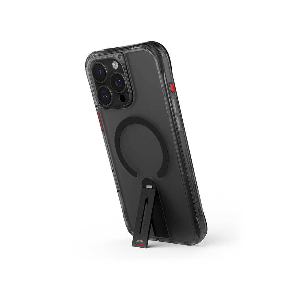 Apple iPhone 16 Pro Max Kılıf M-safe Şarj Özellikli 360 Derece Dönebilen Standlı Skinarma Helix Kapak Siyah