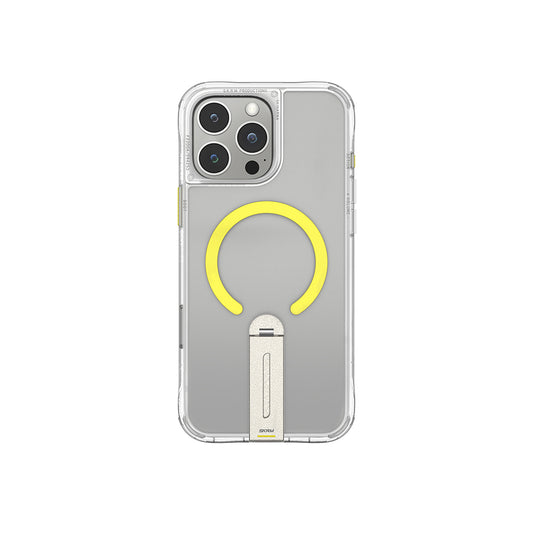 Apple iPhone 16 Pro Max Kılıf M-safe Şarj Özellikli 360 Derece Dönebilen Standlı Skinarma Helix Kapak Şeffaf
