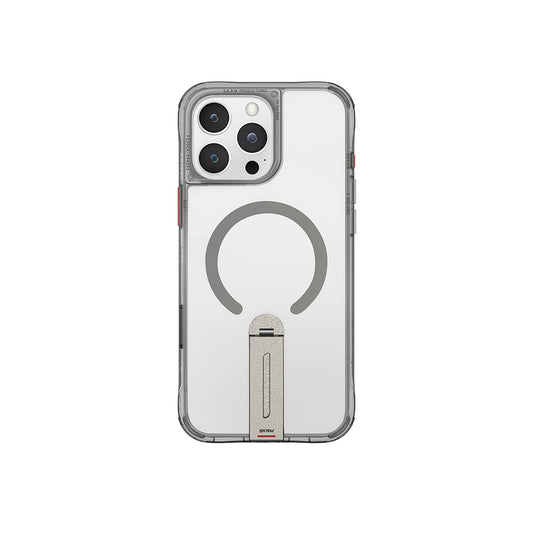 Apple iPhone 16 Pro Max Kılıf M-safe Şarj Özellikli 360 Derece Dönebilen Standlı Skinarma Helix Kapak Titanyum