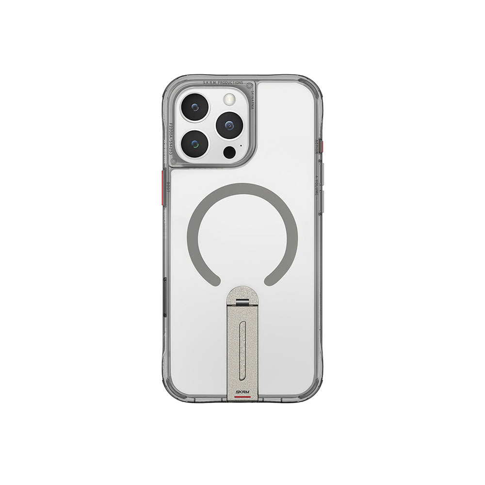 Apple iPhone 16 Pro Max Kılıf M-safe Şarj Özellikli 360 Derece Dönebilen Standlı Skinarma Helix Kapak Titanyum