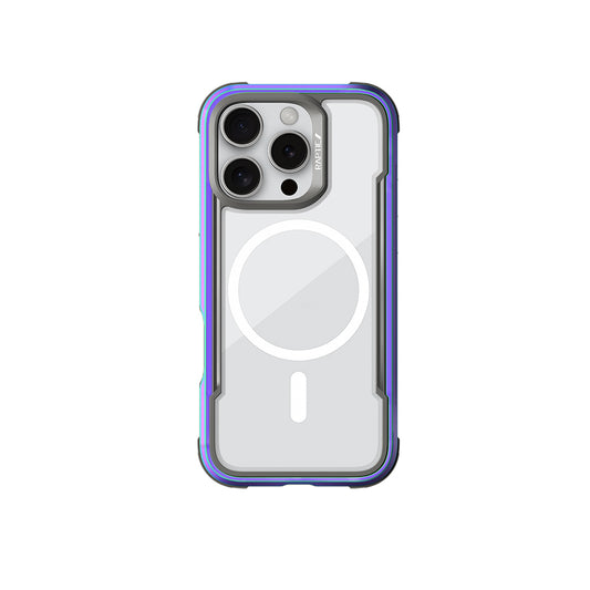 Apple iPhone 16 Pro Max Kılıf M-safe Şarj Özellikli Airbagli Raptic Shield Serisi Şeffaf Arka Yüzey Kapak Colorful