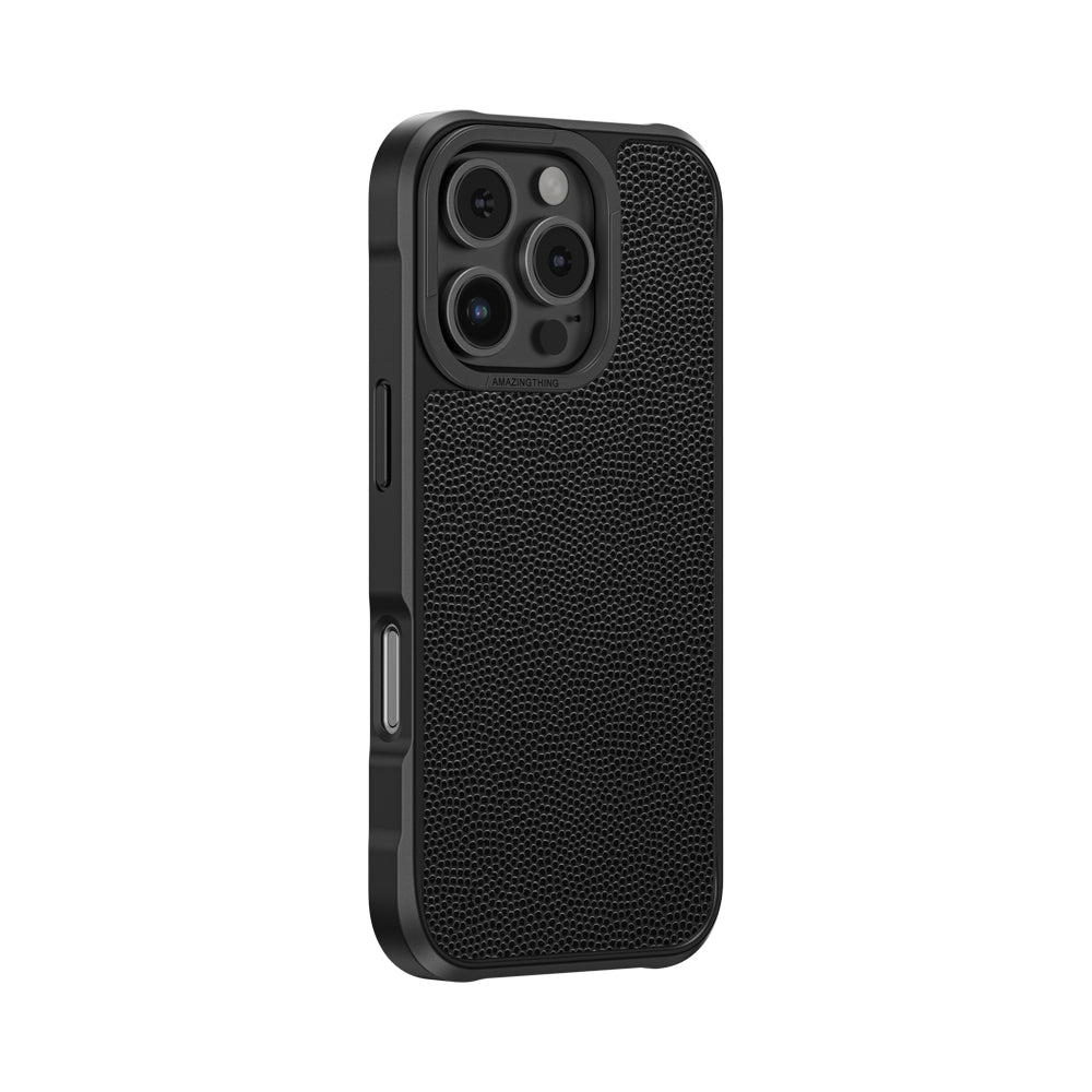 Apple iPhone 16 Pro Max Kılıf M-safe Şarj Özellikli Amazingthing Glamour Serisi Kapak Siyah