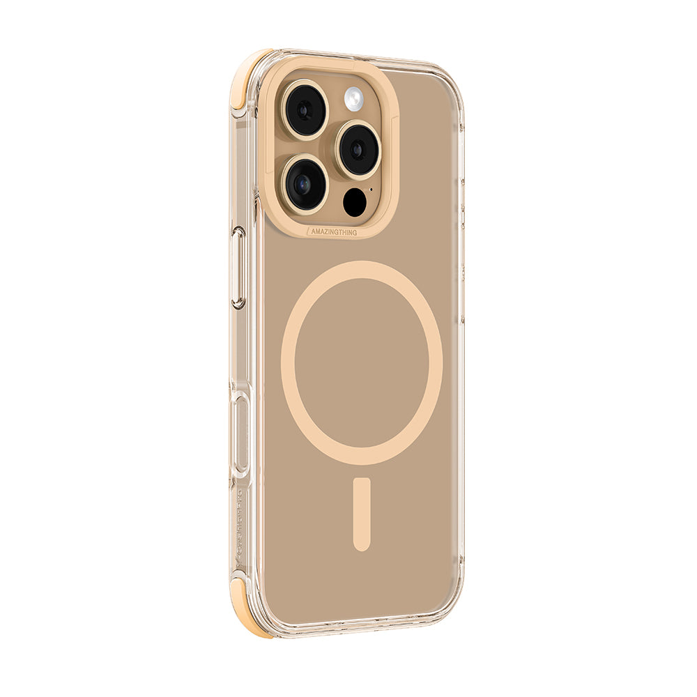 Apple iPhone 16 Pro Max Kılıf M-safe Şarj Özellikli Amazingthing Omni Serisi Kapak Rose Gold