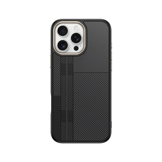 Apple iPhone 16 Pro Max Kılıf M-safe Şarj Özellikli Karbon Fiber Görünümlü Zore Antina Kapak