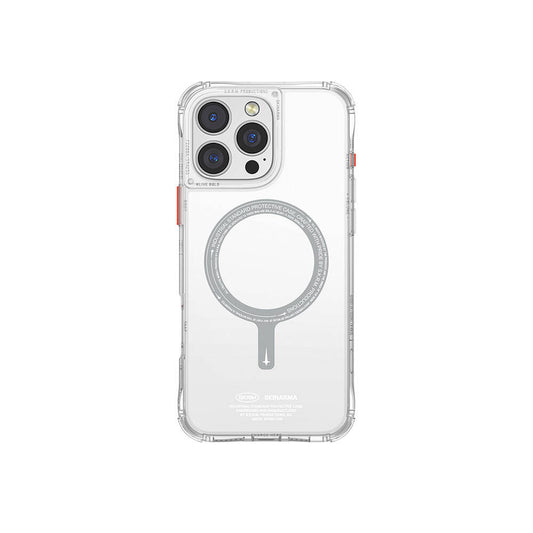 Apple iPhone 16 Pro Max Kılıf M-safe Şarj Özellikli Şeffaf Airbag Tasarımlı Skinarma Saido Kapak Şeffaf
