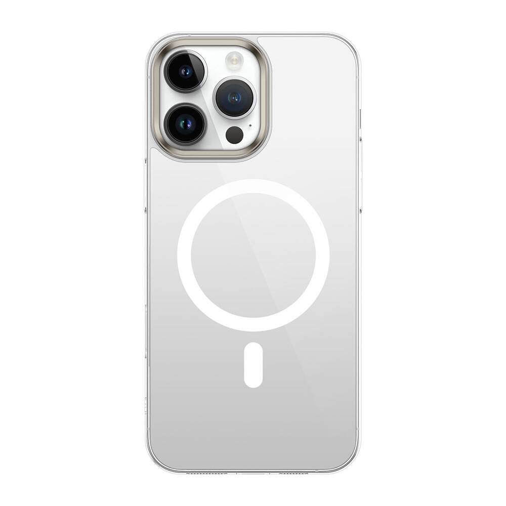 Apple iPhone 16 Pro Max Kılıf M-safe Şarj Özellikli Şeffaf Cam Arka Yüzey Zore G-Glass Kapak