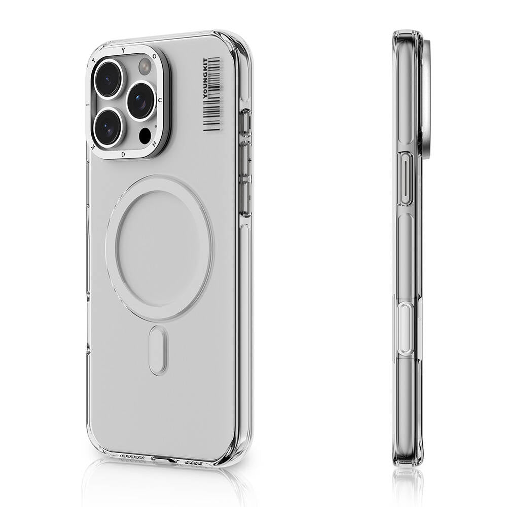 Apple iPhone 16 Pro Max Kılıf M-safe Şarj Özellikli Şeffaf Youngkit Crystal Shield Serisi Kapak Şeffaf