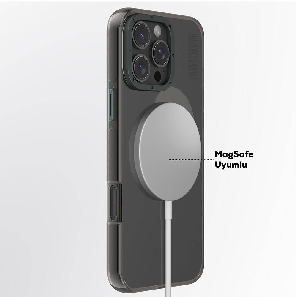 Apple iPhone 16 Pro Max Kılıf M-safe Şarj Özellikli Şeffaf Youngkit Crystal Shield Serisi Kapak Şeffaf