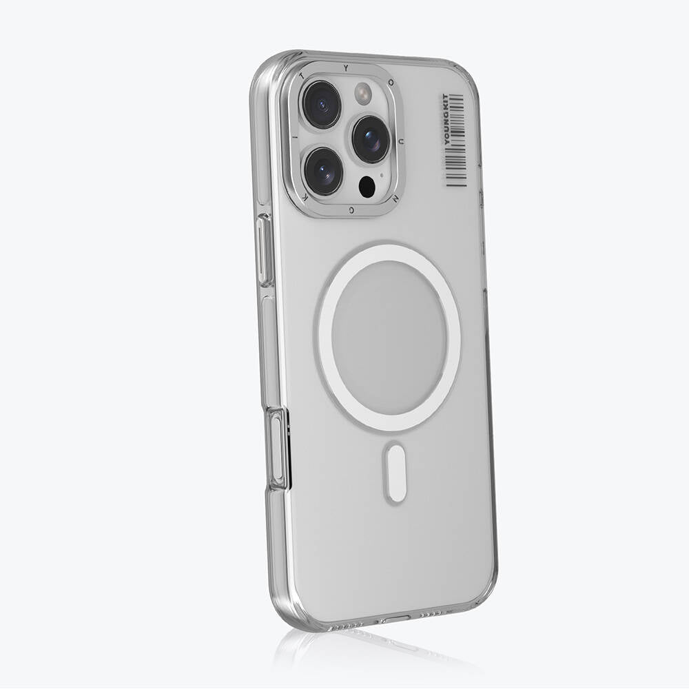 Apple iPhone 16 Pro Max Kılıf M-safe Şarj Özellikli Şeffaf Youngkit Crystal Shield Serisi Kapak Siyah