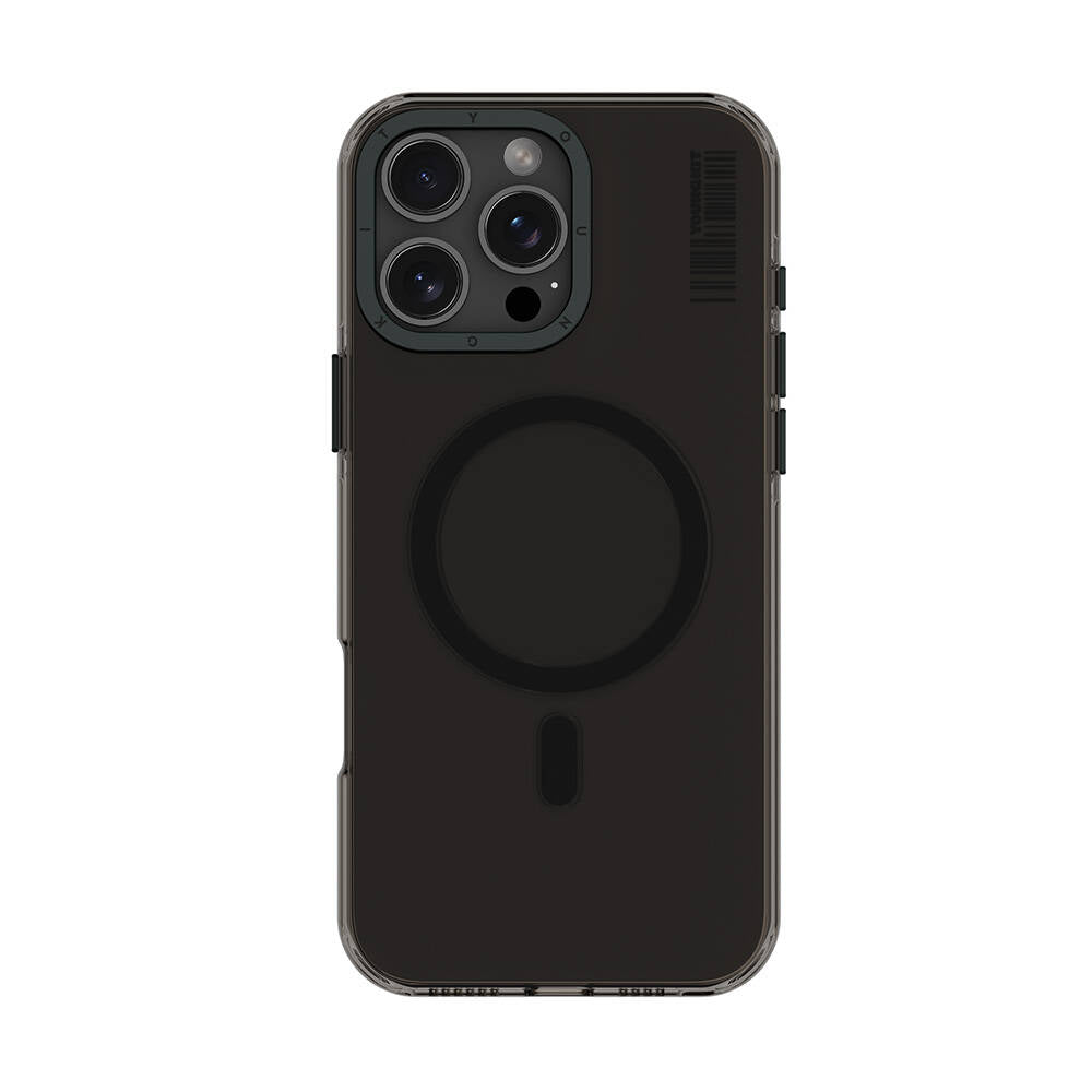 Apple iPhone 16 Pro Max Kılıf M-safe Şarj Özellikli Şeffaf Youngkit Crystal Shield Serisi Kapak Siyah