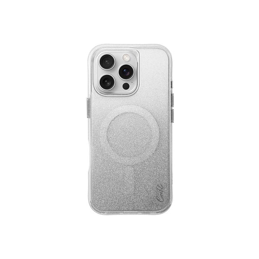 Apple iPhone 16 Pro Max Kılıf M-safe Şarj Özellikli Simli Arka Yüzey Askı Aparatlı Coehl Lumino Kapak Rose Gold