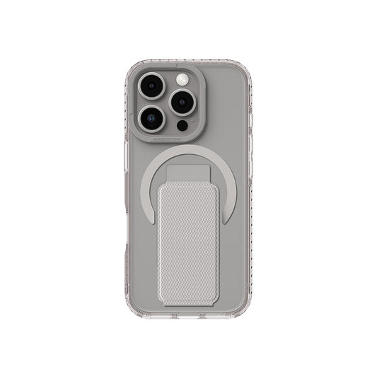 Apple iPhone 16 Pro Max Kılıf M-safe Şarj Özellikli Standlı Amazingthing Titan Pro Plus Kapak Gri