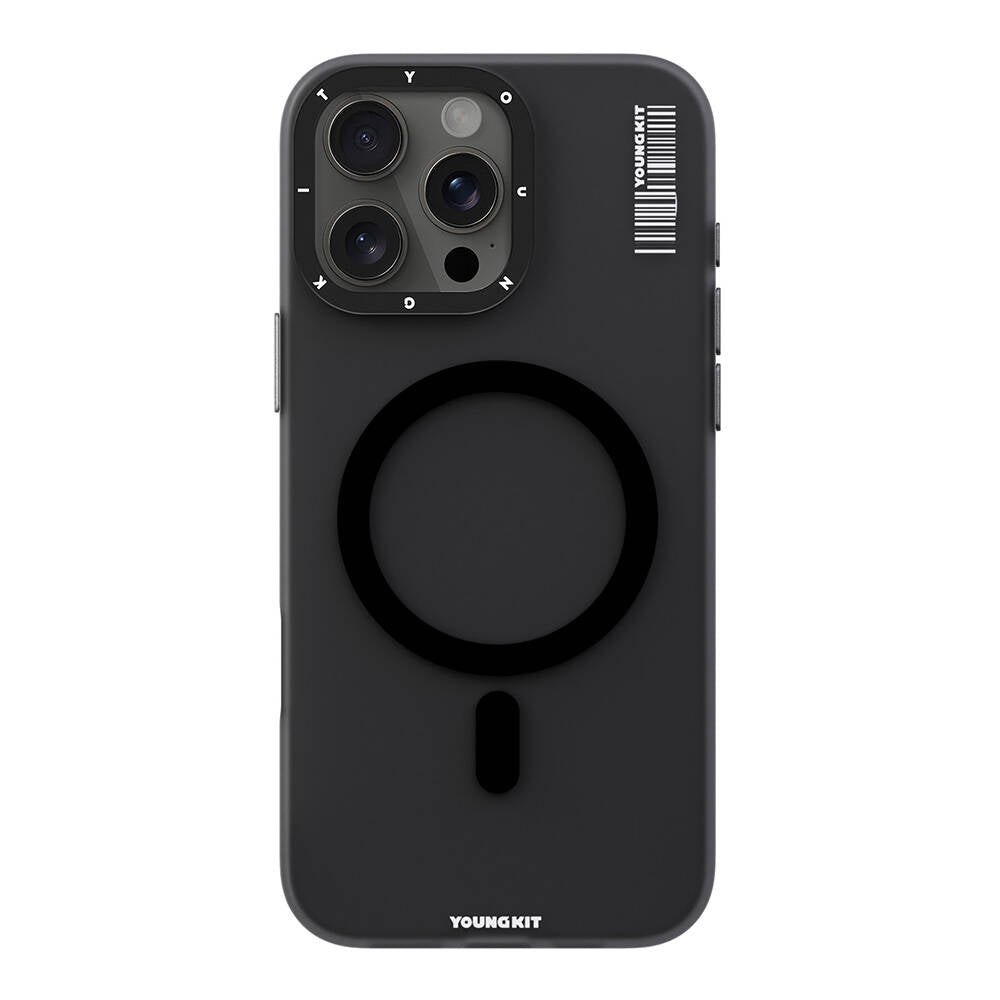 Apple iPhone 16 Pro Max Kılıf M-safe Şarj Özellikli Youngkit Hidden Sand Serisi Kapak Beyaz