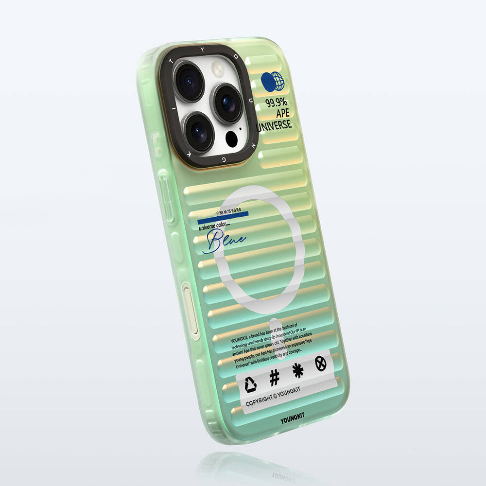 Apple iPhone 16 Pro Max M-safe Şarj Özellikli Youngkit Chameleon Serisi Kapak Mavi