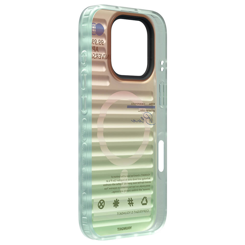 Apple iPhone 16 Pro Max M-safe Şarj Özellikli Youngkit Chameleon Serisi Kapak Mavi