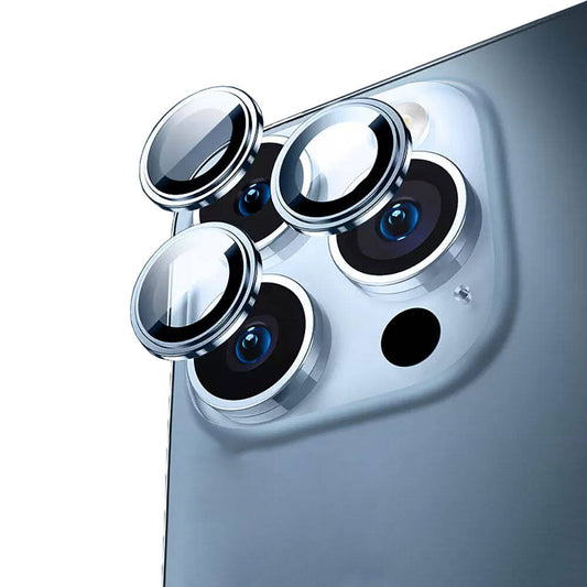 Apple iPhone 16 Pro Max Wiwu Lens Guard Metal Kamera Lens Koruyucu Gümüş