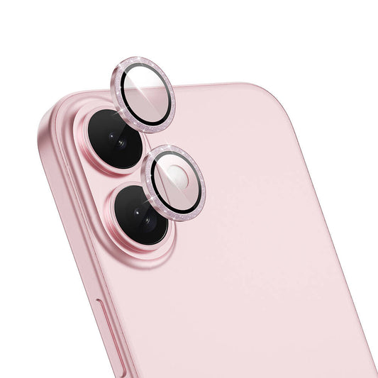 Apple iPhone 16 Wiwu LG-006 Diamond Lens Guard Kolay Uygulama Aparatlı Kamera Lens Koruyucu Siyah